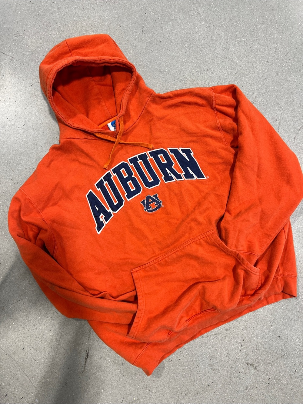 NCAA Orange Auburn Arch Logo Crewneck Hoodie